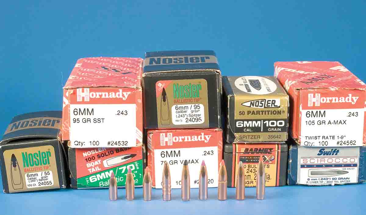 The range of bullet weights takes in varmints to big game.